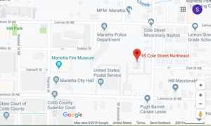 Photo of pinpoint map location of Marietta Housing Authority